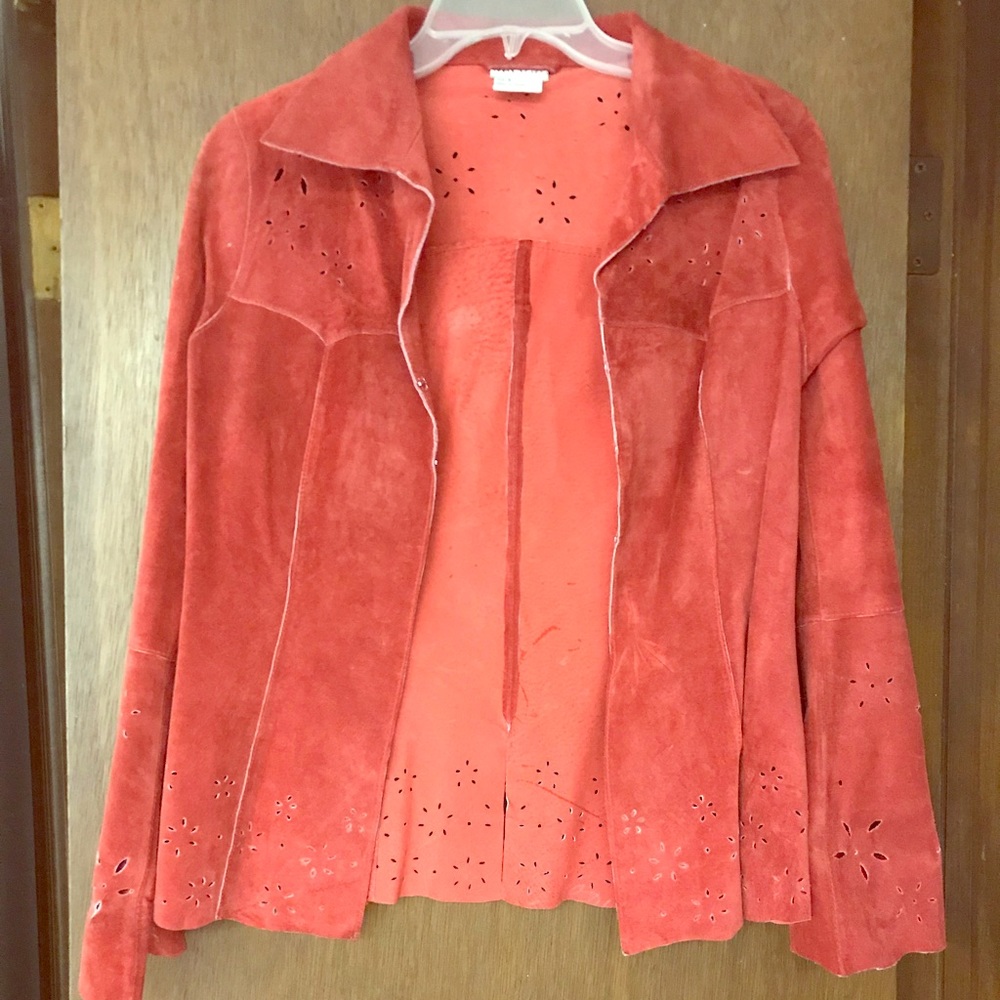 Suede embroidered jacket